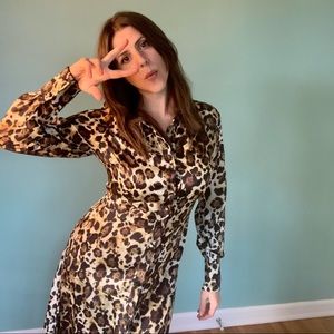 Leopard print shirt dress by Alexis